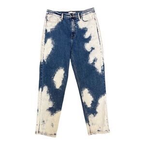 Cello High Waist Bleached Denim Mom Jeans Sz 13 Stretch Cowgirl Bohemian Country